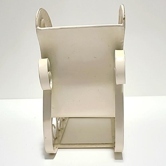 VINTAGE METAL CREAM SANTA'S SLEIGH - Picture 8 of 9